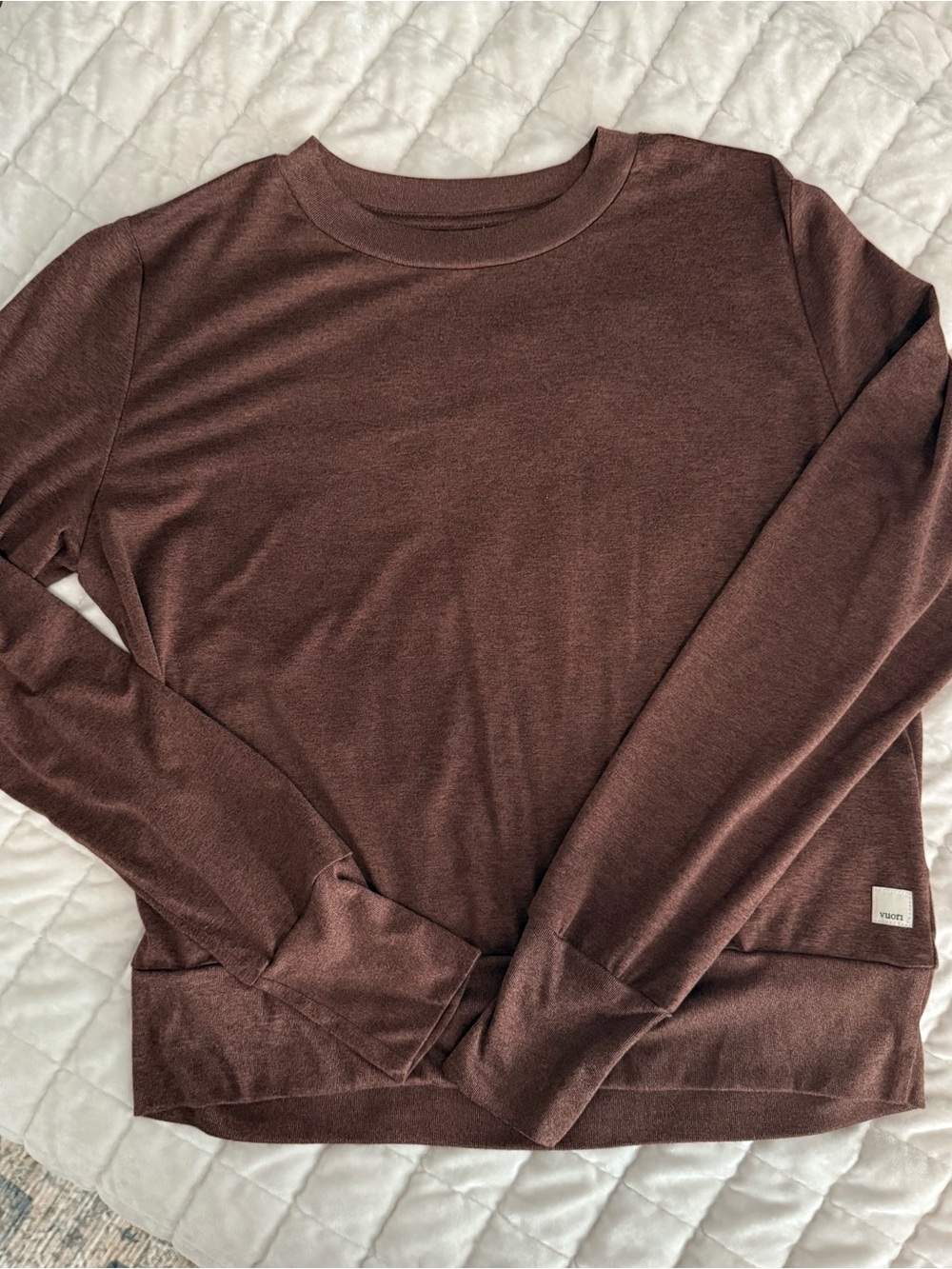 Vuori Long Sleeve Tee in Deep Brown